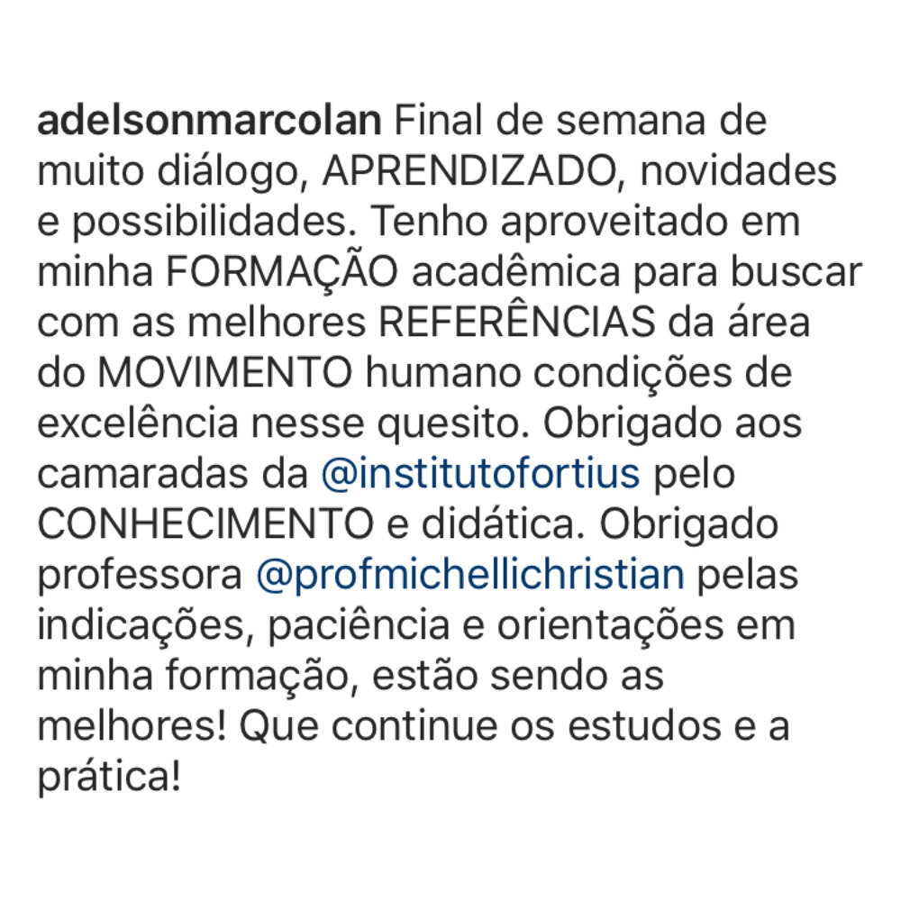 Depoimento de @adelsonmarcolan